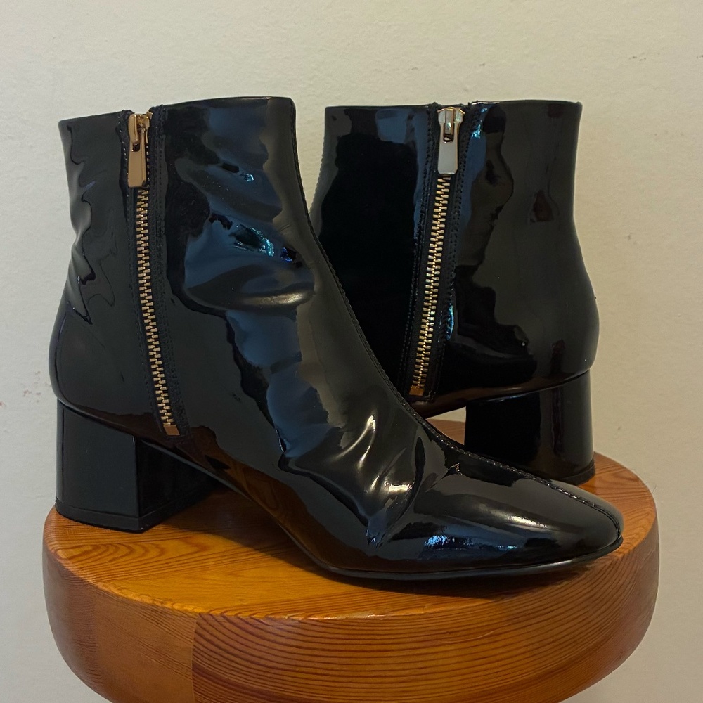 Black & Other Stories Patent Leather Ankle Boots - Picture 5 of 8